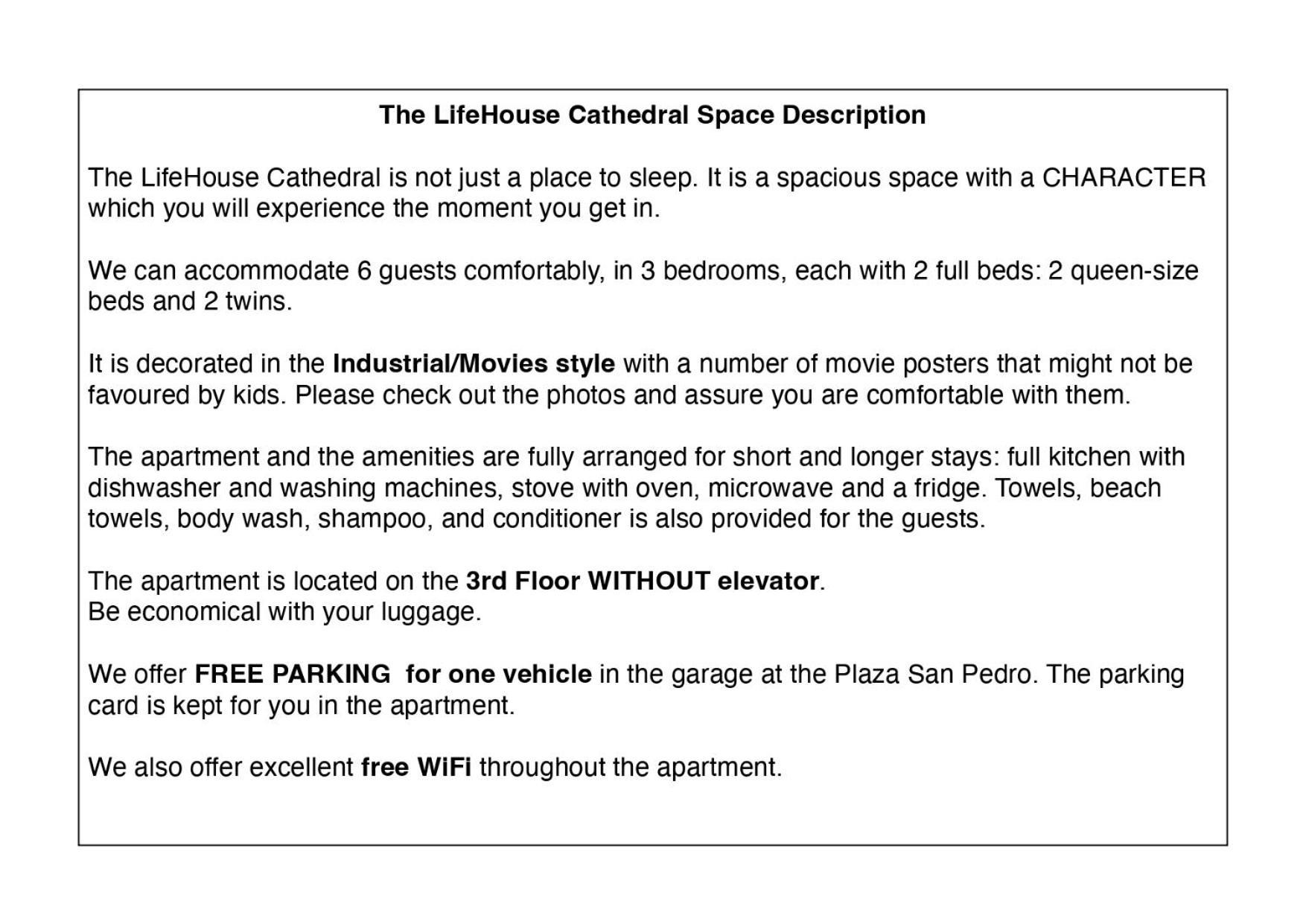 Lifehouse Cathedral * Free Parking* Superiorwifi* Apartment Almeria Exterior photo